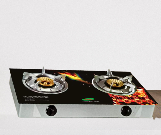 PARK DELUXE Honeycomb 95MM 95MM 3D Tempered Glass Double Gas Stove